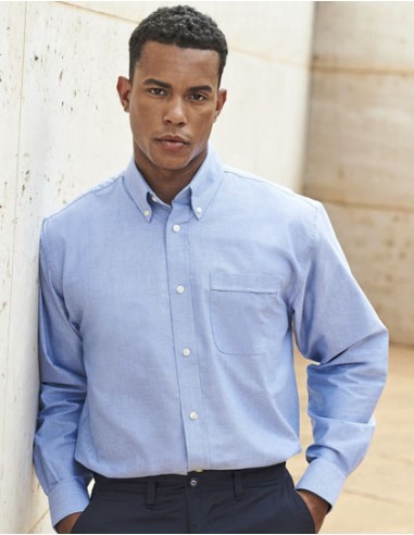 HEN-H510-Mens Classic Long Sleeved Oxford Shirt